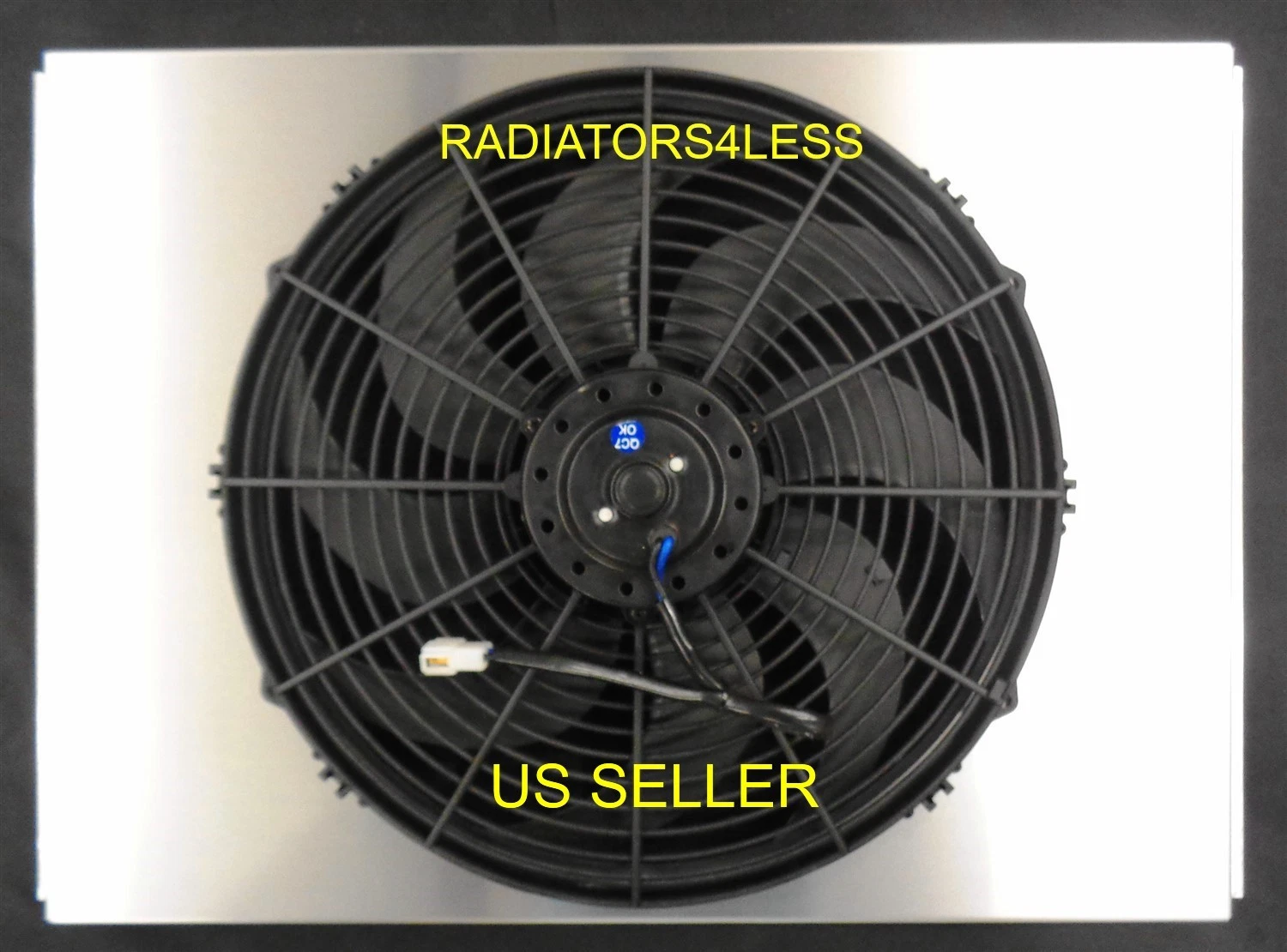 NEW ALUMINUM RADIATOR FAN SHROUD W/ 16\" FAN 63 64 65 66 CHEVY TRUCK PICKUP C10